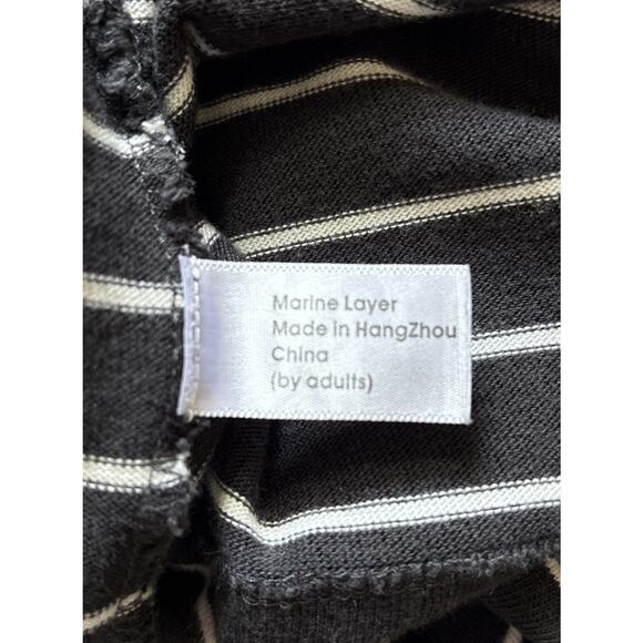 Marine Layer Mackenzie Striped Dress Women's Medium Black White Casual Pockets - Picture 10 of 10